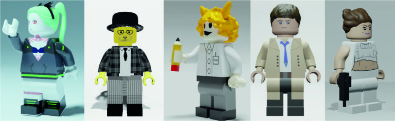 Lego-Charakterdesign – Black & White